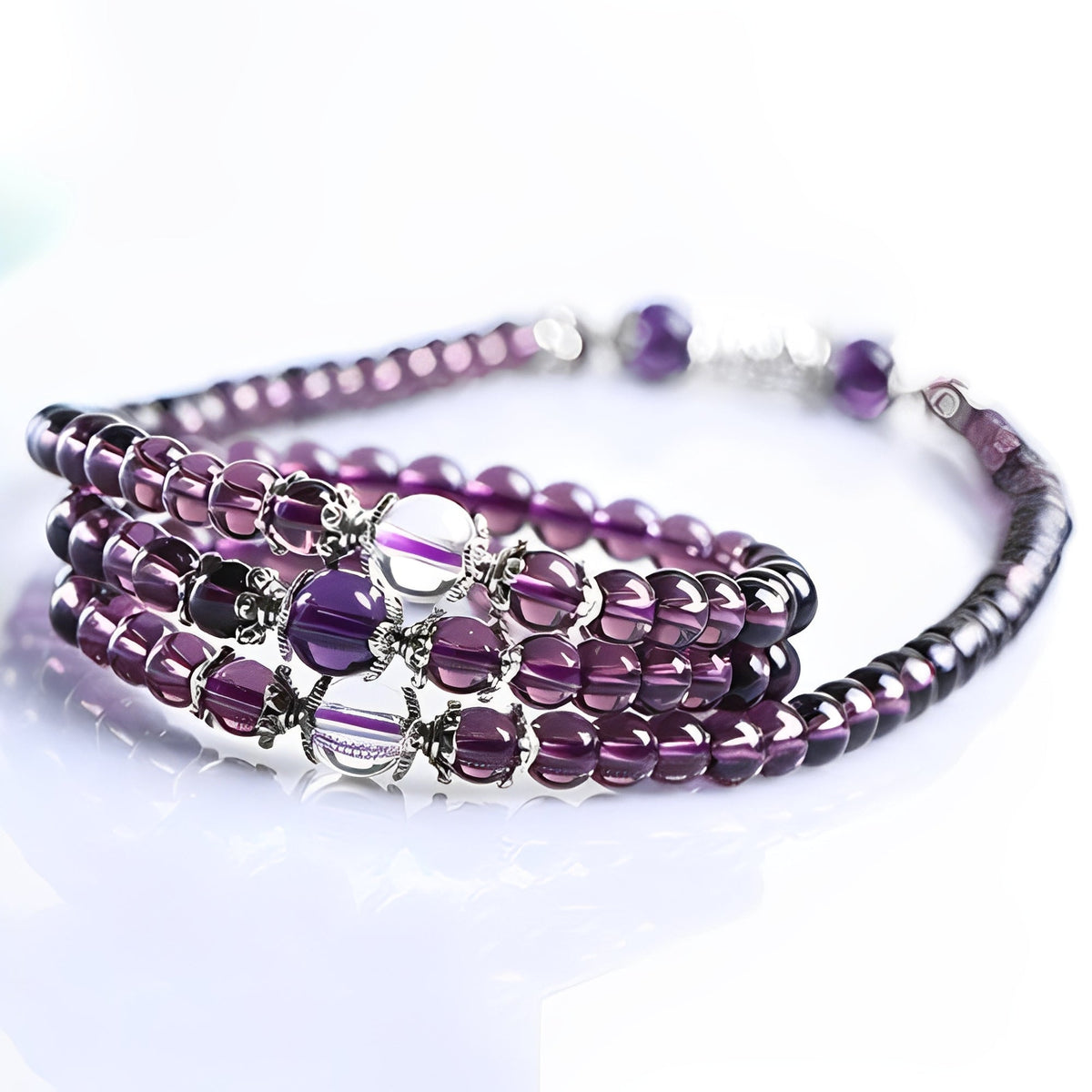 Mia – Pulsera i kolczyk duchowy z ametystem