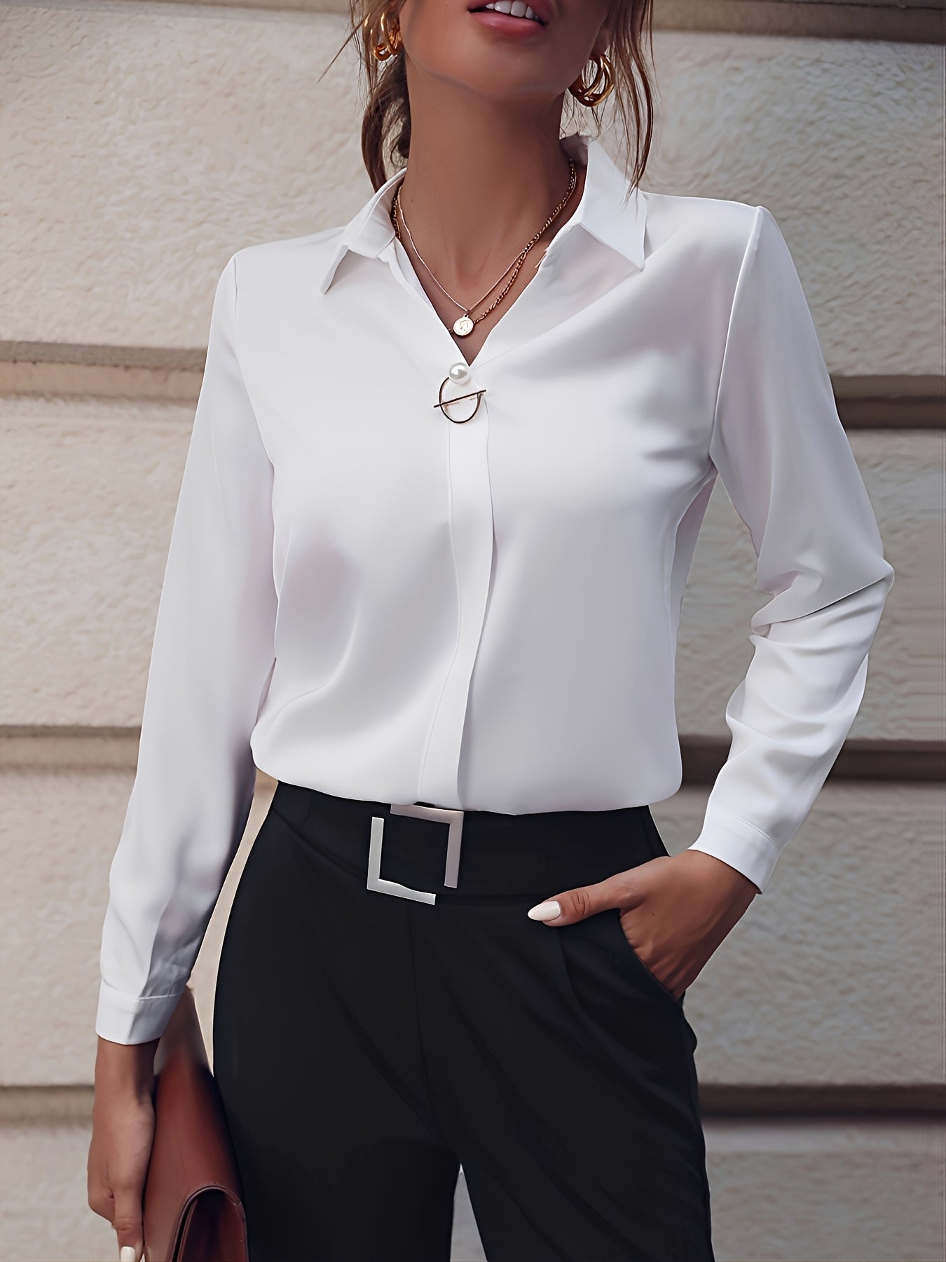 Erica - Formalna koszula z długim rękawem