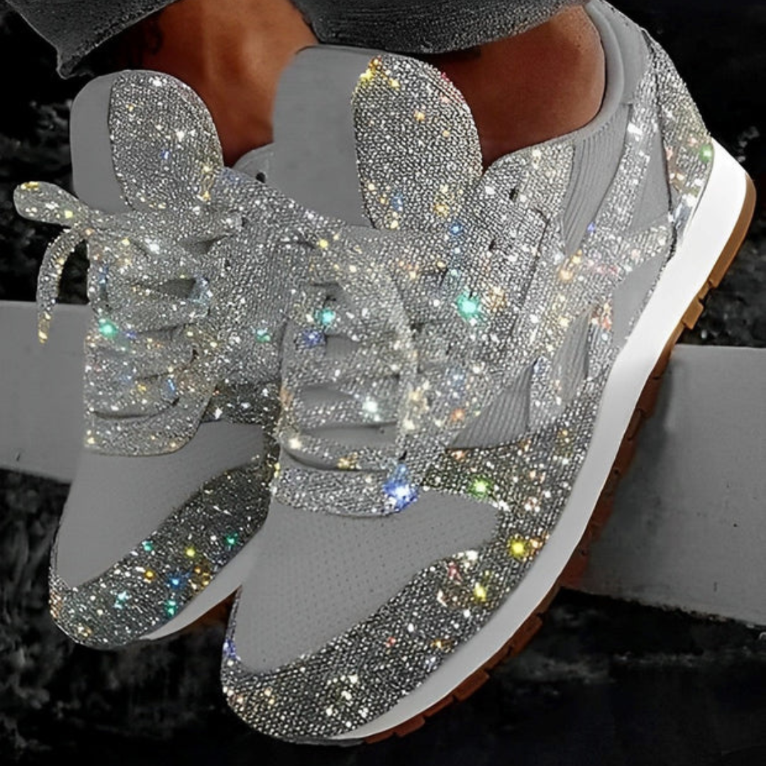 Ross - Nowoczesne błyszczące sneakersy