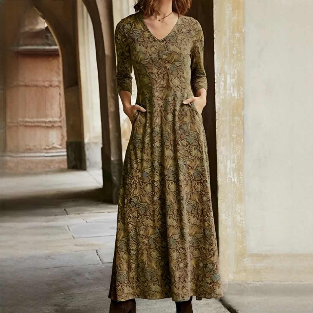 Sophie - Długa sukienka w stylu vintage