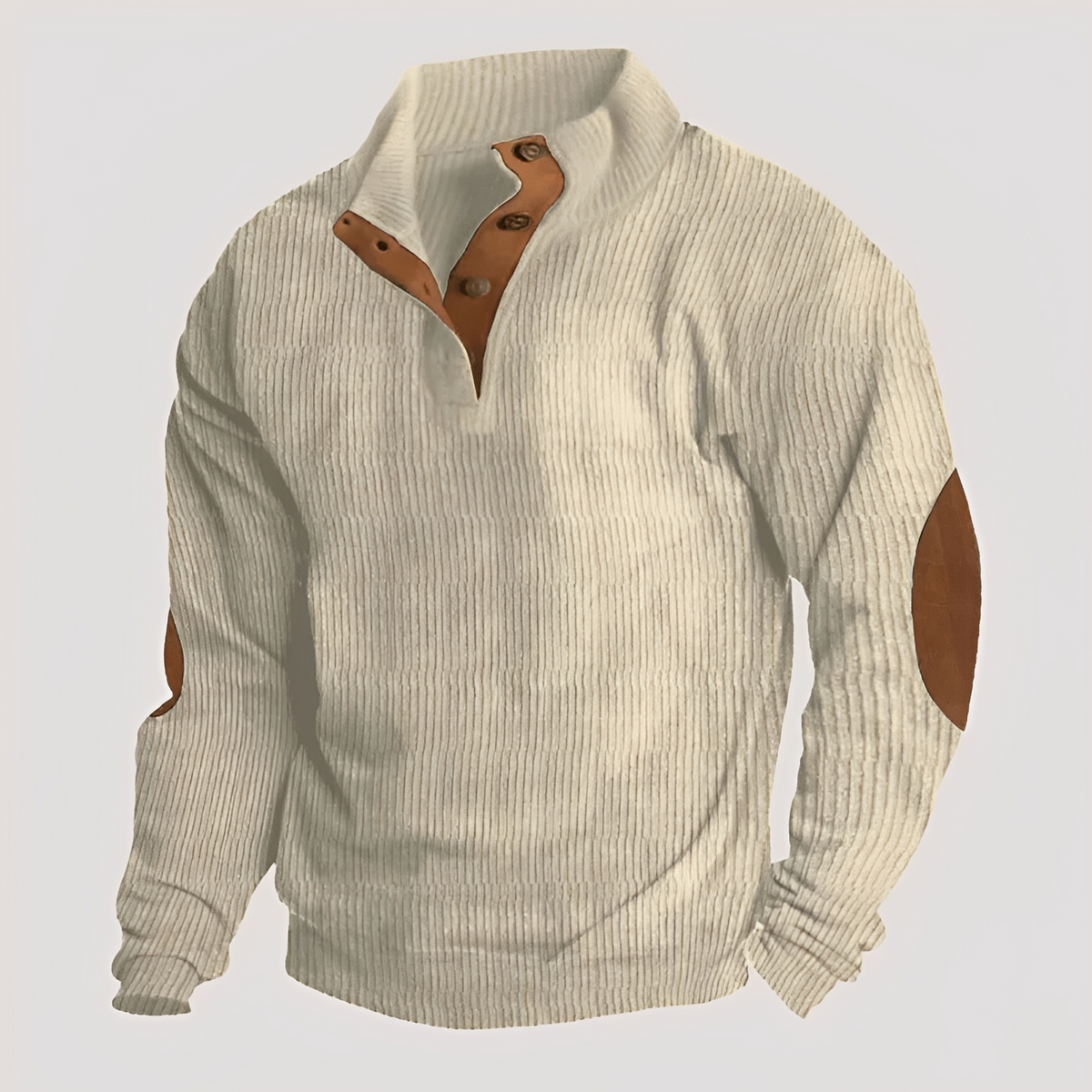 Rico - Mocny sweter z półguzikami