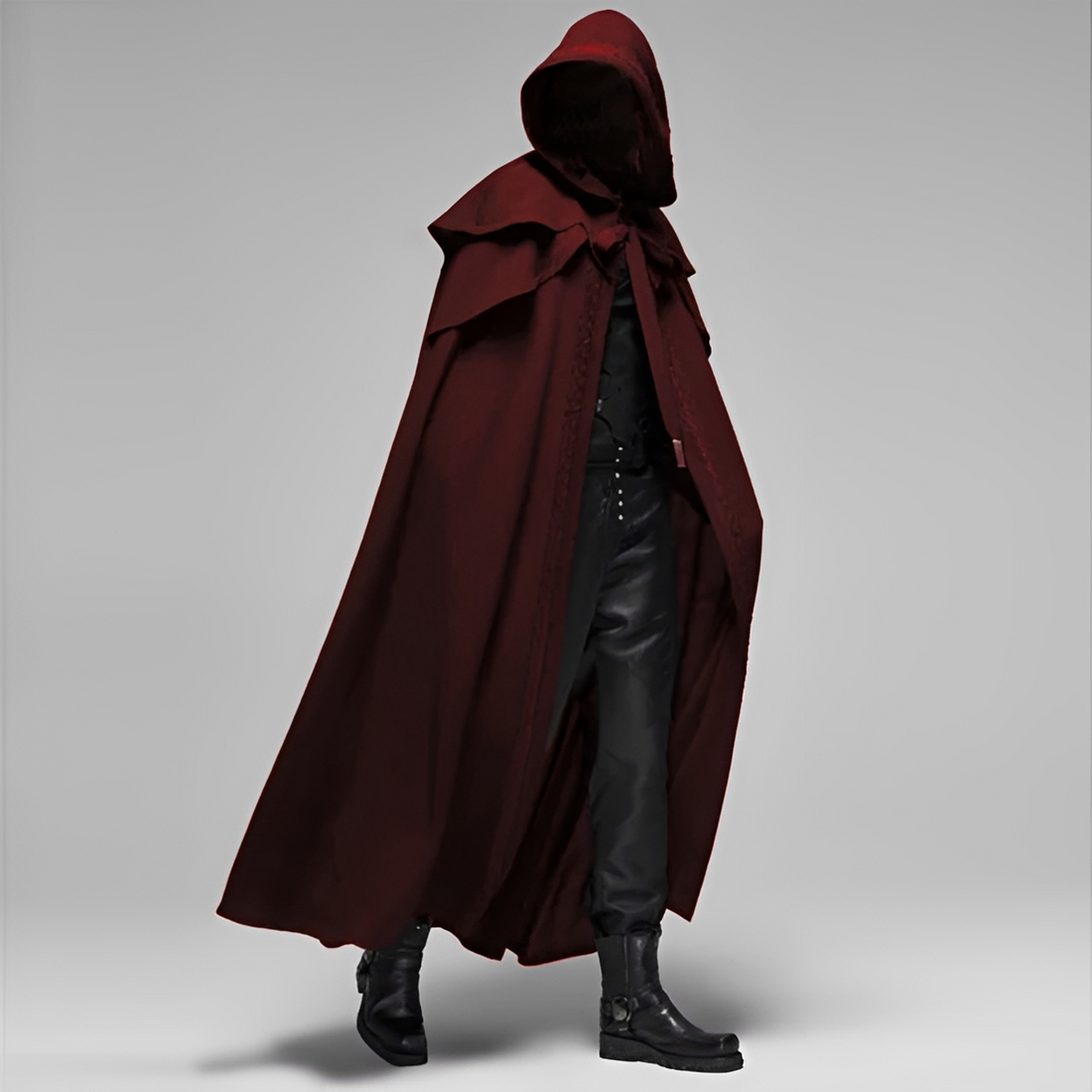 Lucien - Stylowy gotycki płaszcz z kapturem
