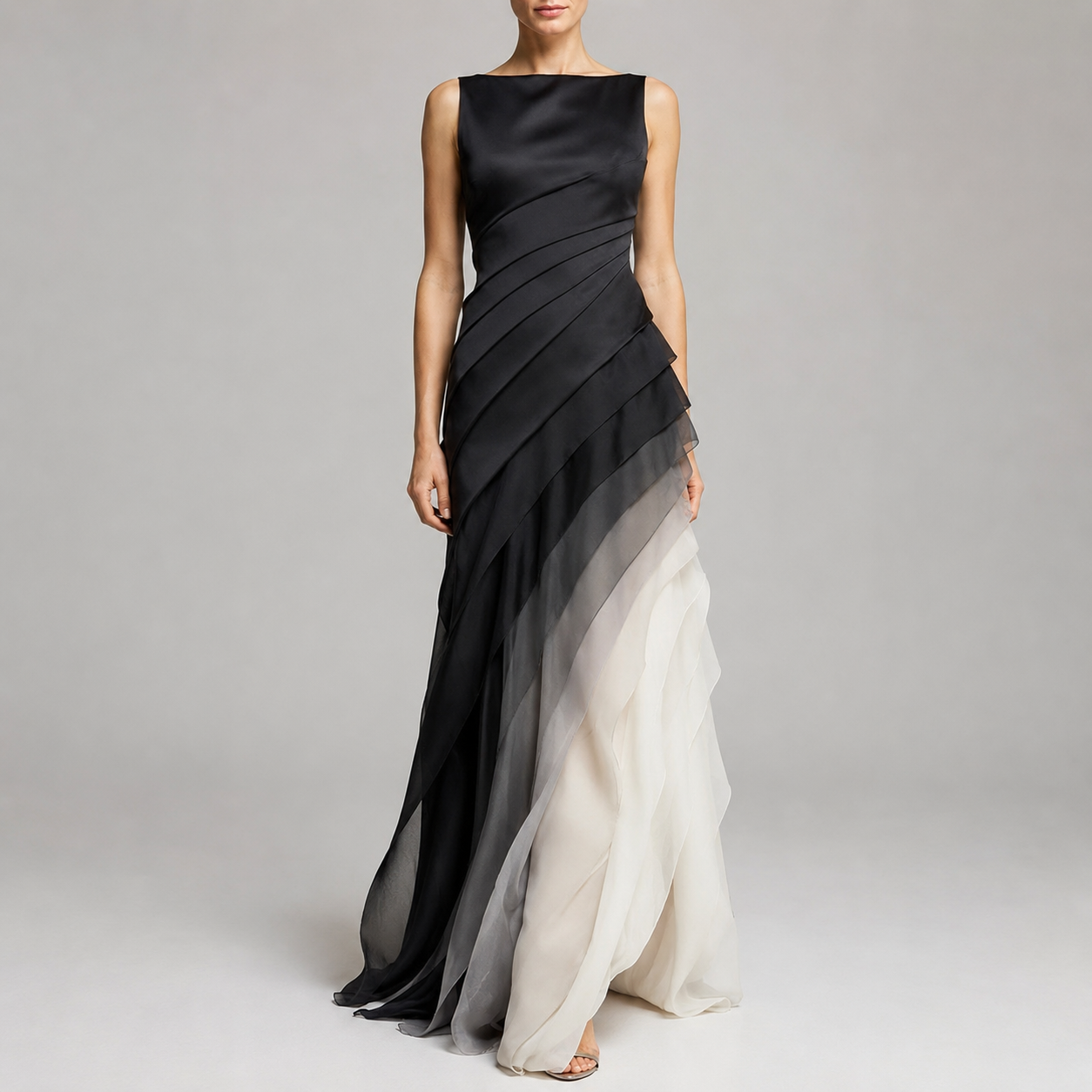 Celeste – Elegancka, wielowarstwowa suknia wieczorowa
