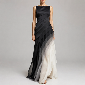 Celeste – Elegancka, wielowarstwowa suknia wieczorowa