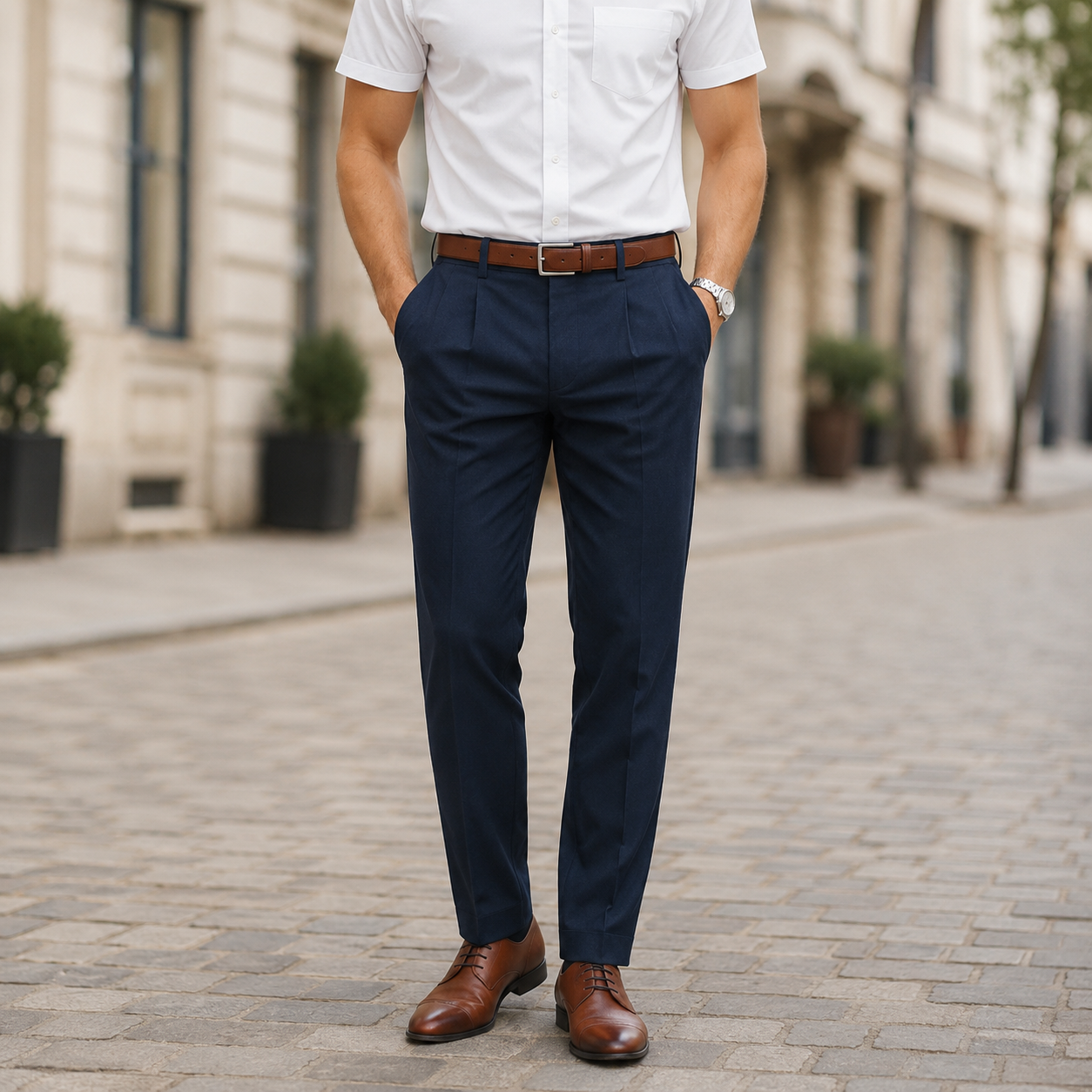 Brandon - Formalne Proste Spodnie