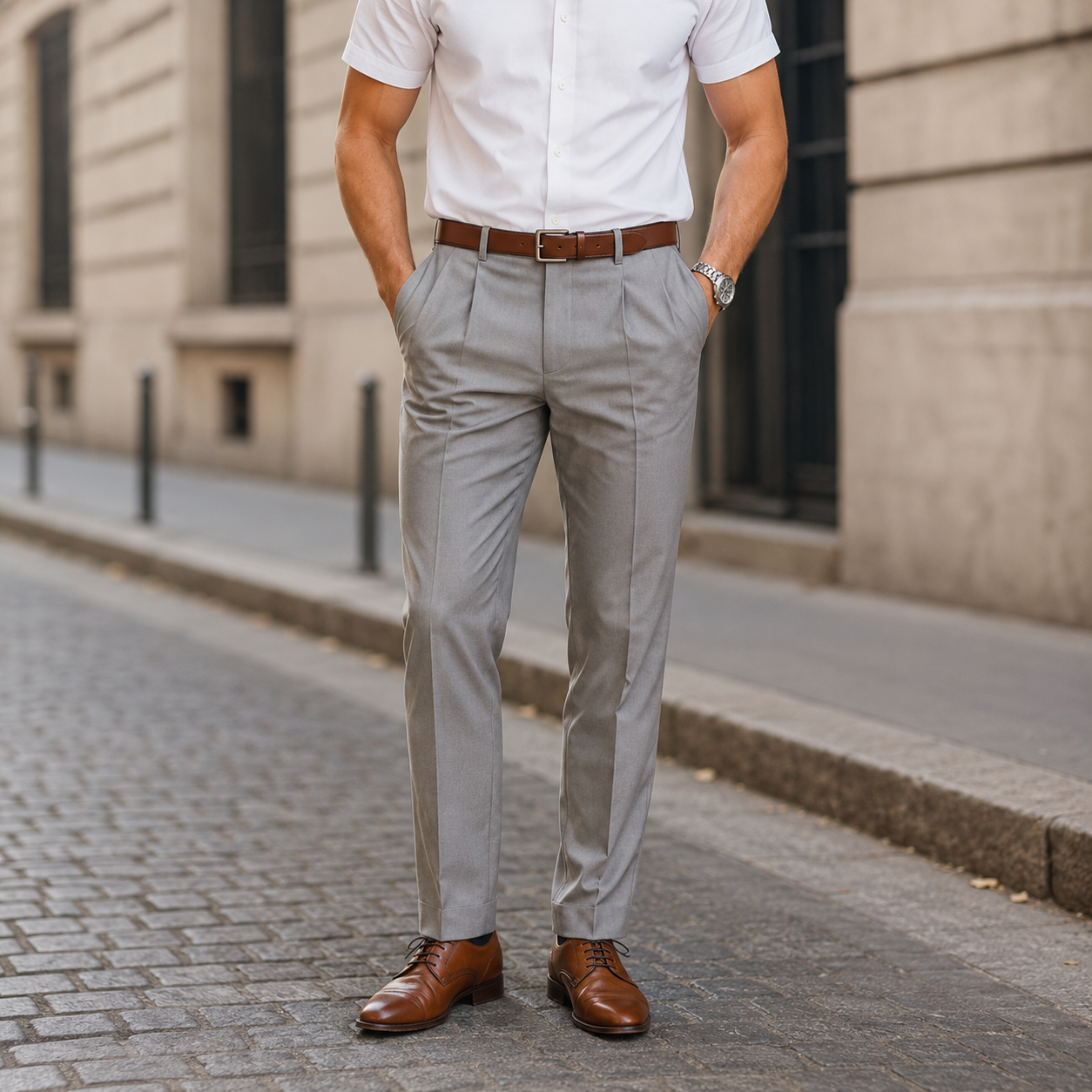 Brandon - Formalne Proste Spodnie