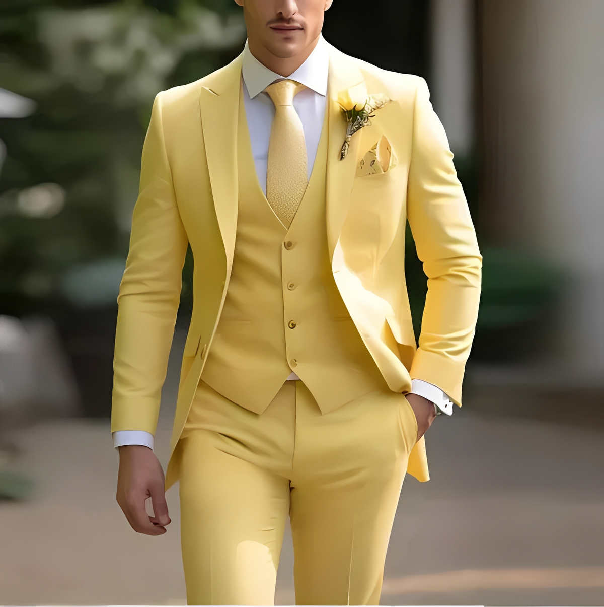 Abenner - Elegancki trzyczęściowy garnitur