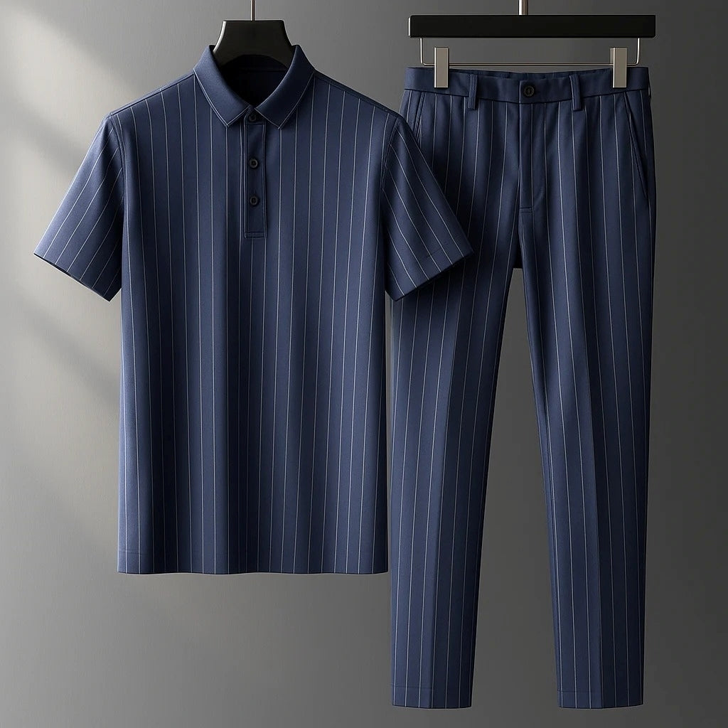 Donny - Casualowy Zestaw z Paskami Polo