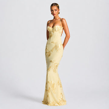 Norma - Elegancka sukienka maxi w kwiaty
