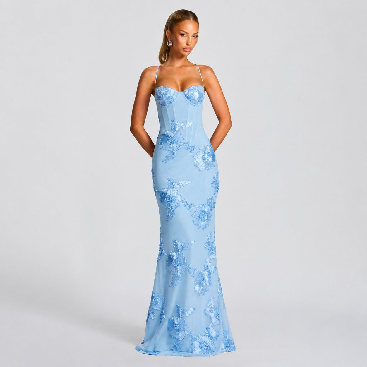 Norma - Elegancka sukienka maxi w kwiaty