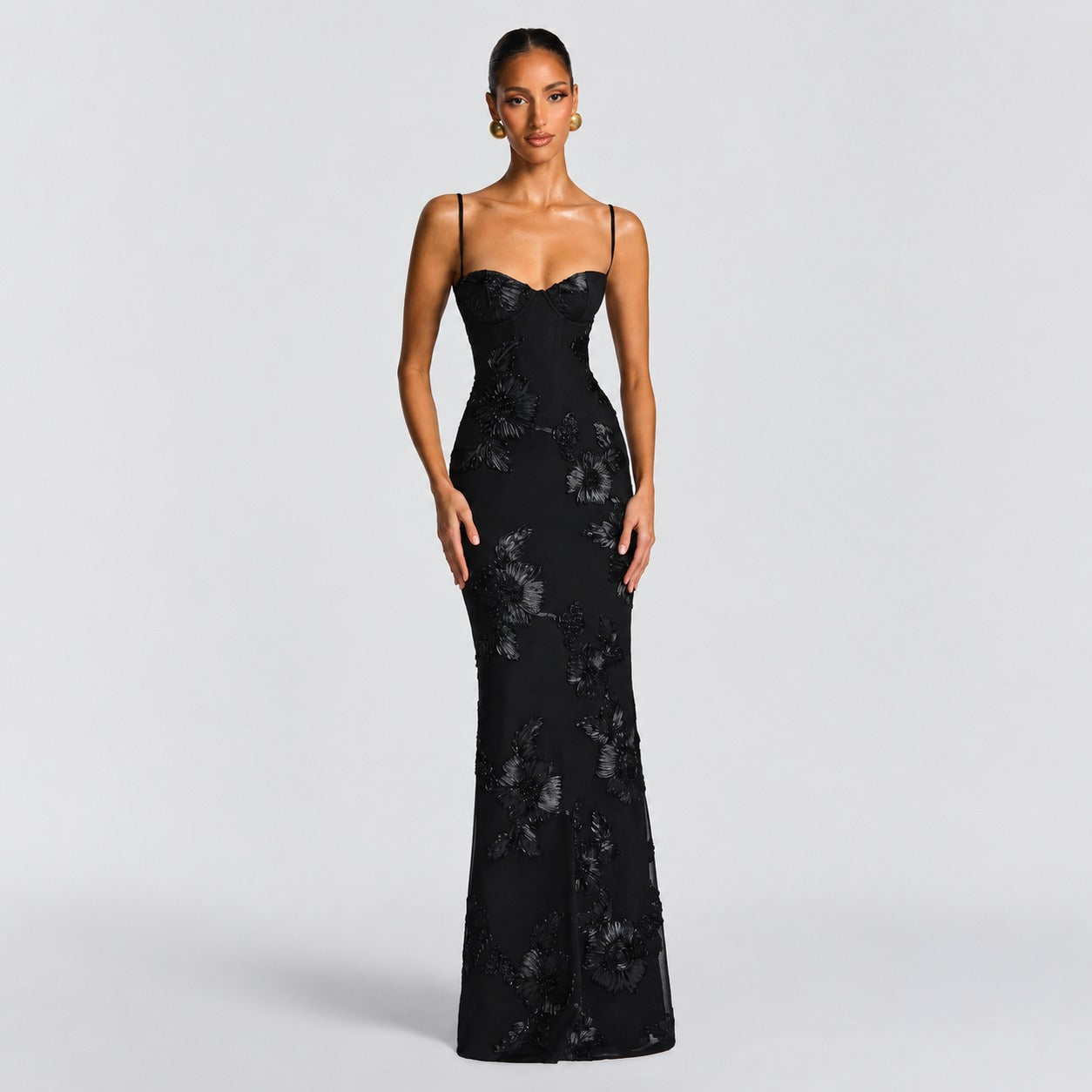 Norma - Elegancka sukienka maxi w kwiaty