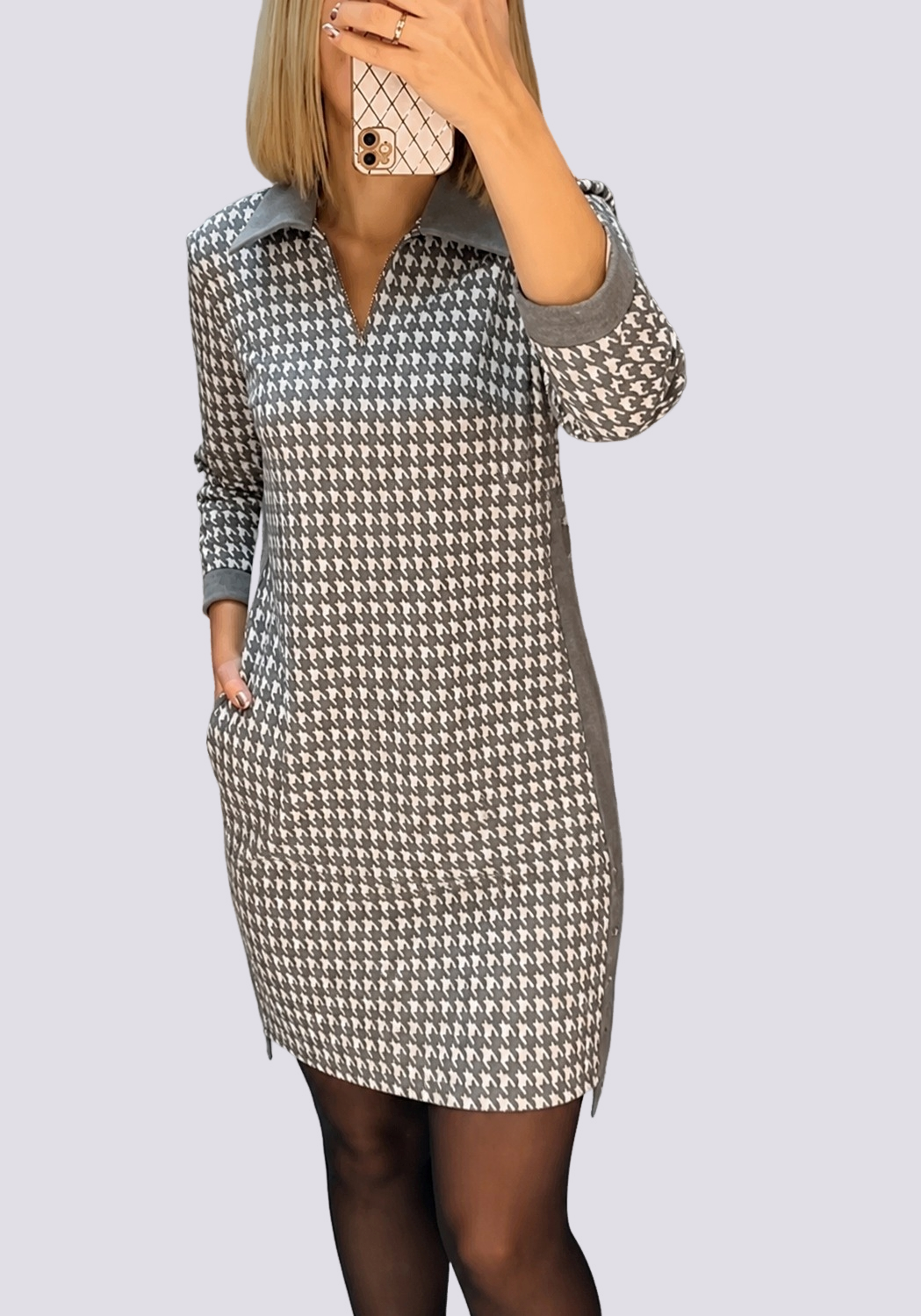 Saskia - Stylowa Sukienka Mini z Klapami