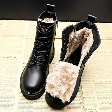 Adelpha - Czarne zimowe buty na zimne dni