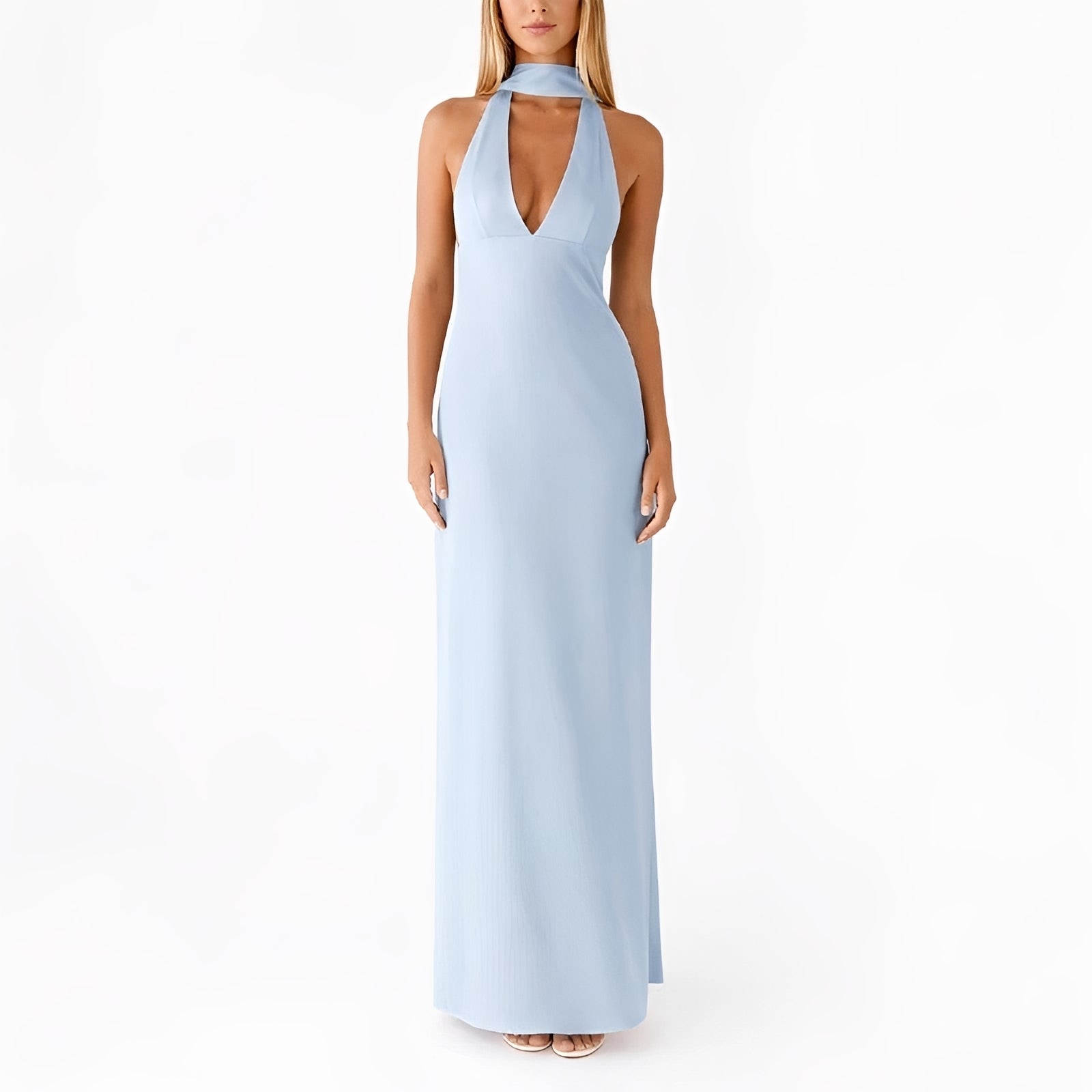 Amelie - Sukienka Maxi z Halter Neck