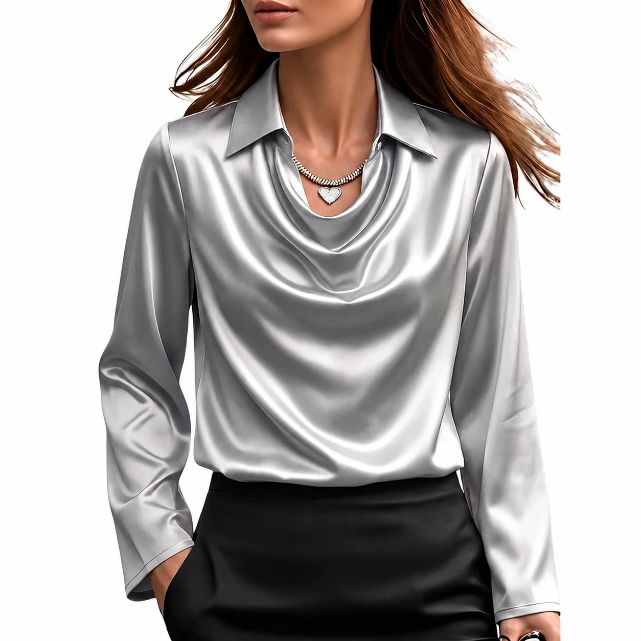 Dionne - Elegancka bluzka z długim rękawem dla kobiet