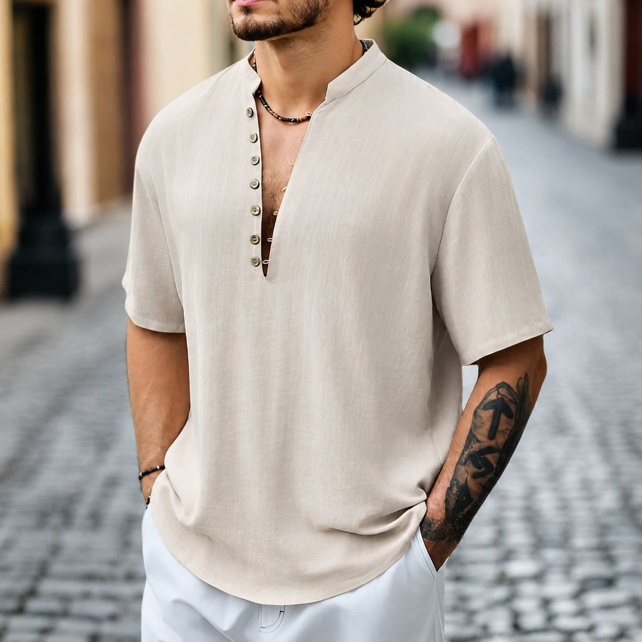 Fabio - Stylowa koszula z krótkim rękawem