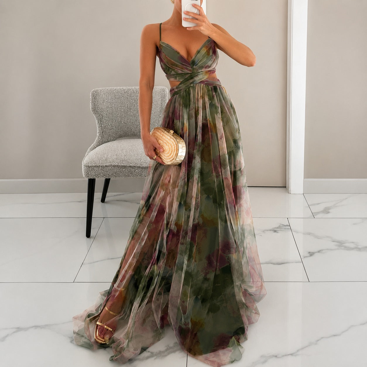 Michelle - Kwiatowa Sukienka Maxi