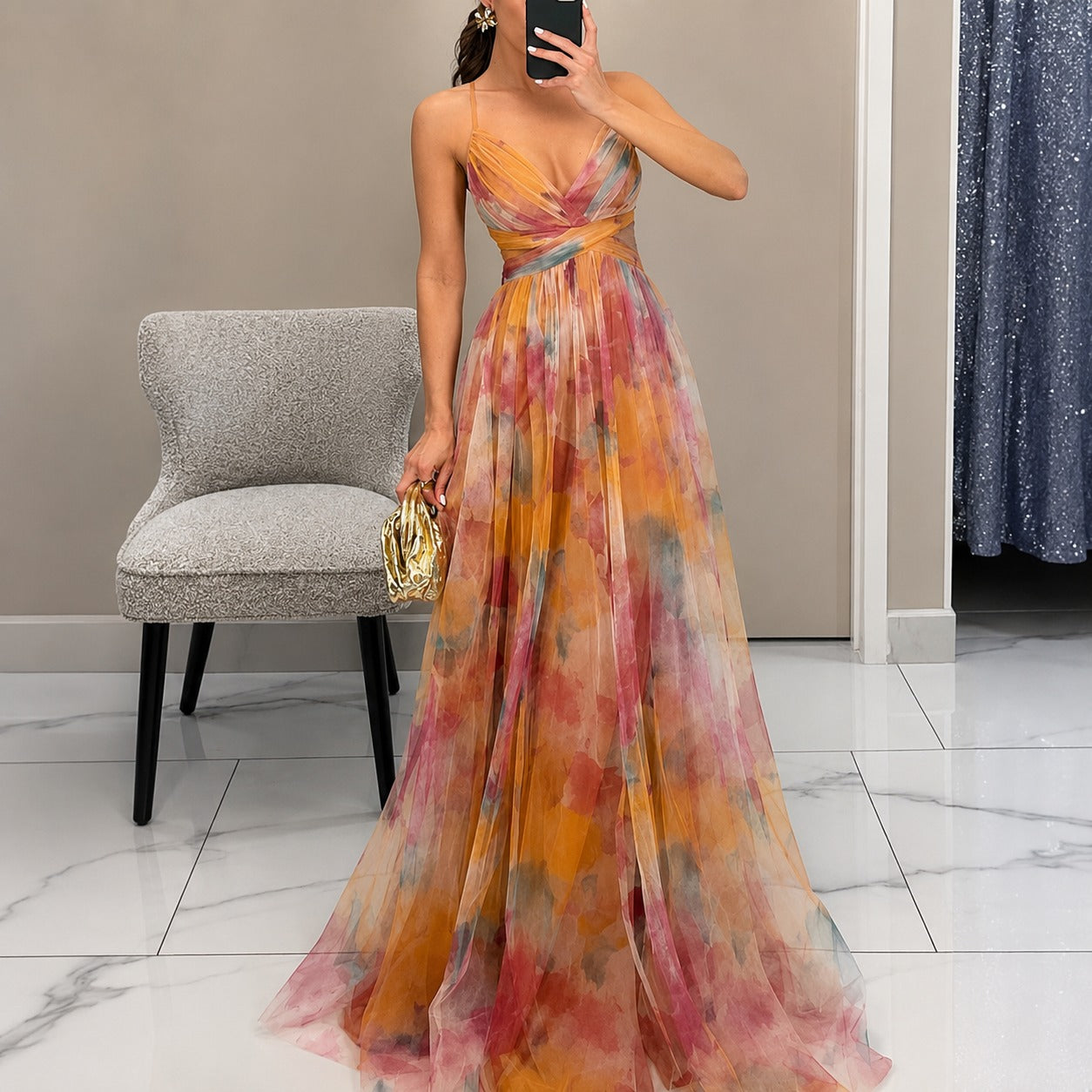 Michelle - Kwiatowa Sukienka Maxi