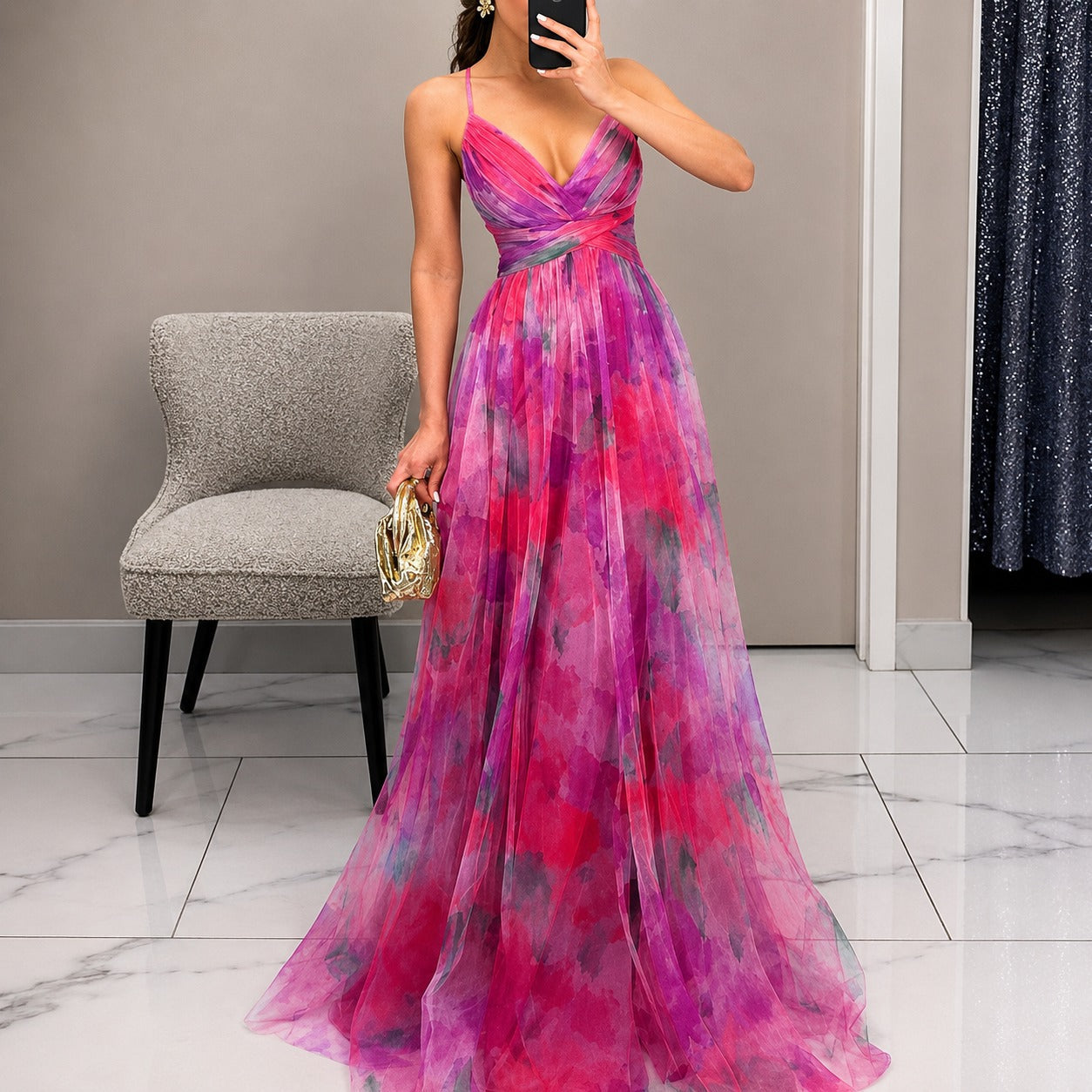Michelle - Kwiatowa Sukienka Maxi