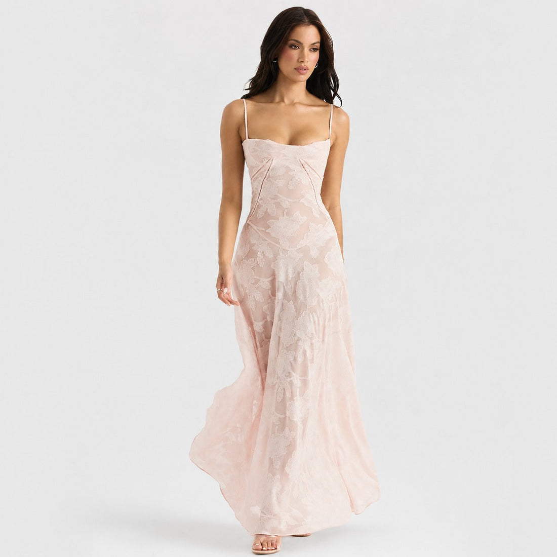 Jazmine - Stylowa dopasowana sukienka maxi