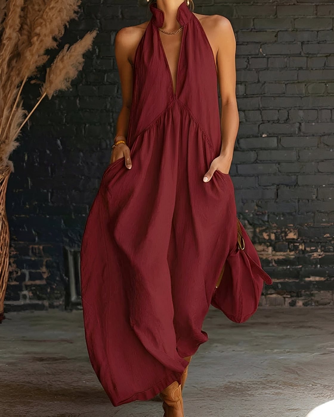 Briony - Stylowa Bezrękawnikowa Sukienka Maxi