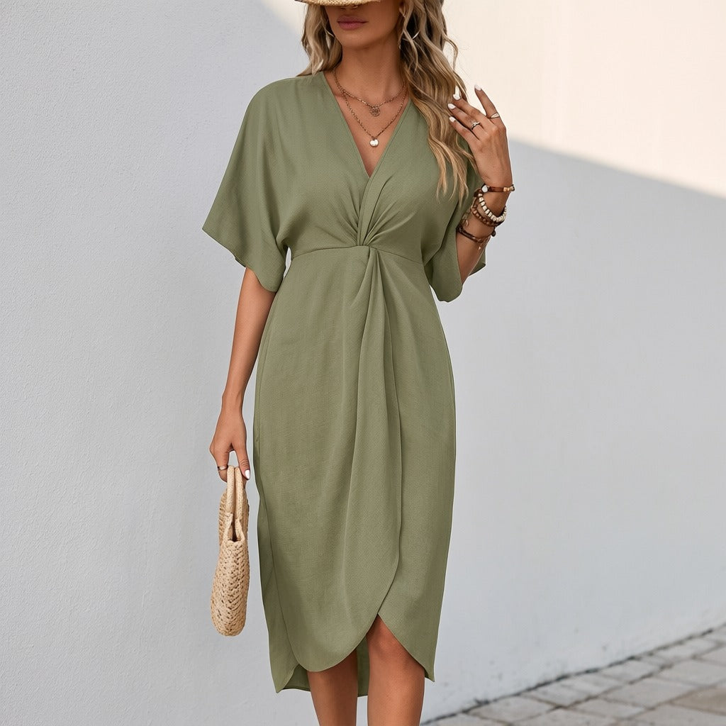 May - Elegancka Sukienka Kopertowa