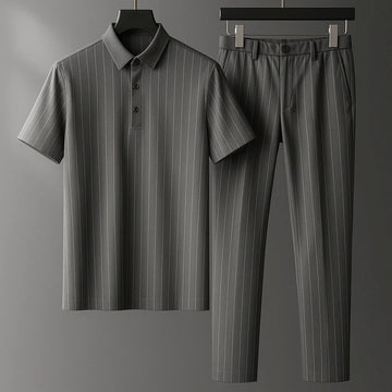 Donny - Casualowy Zestaw z Paskami Polo