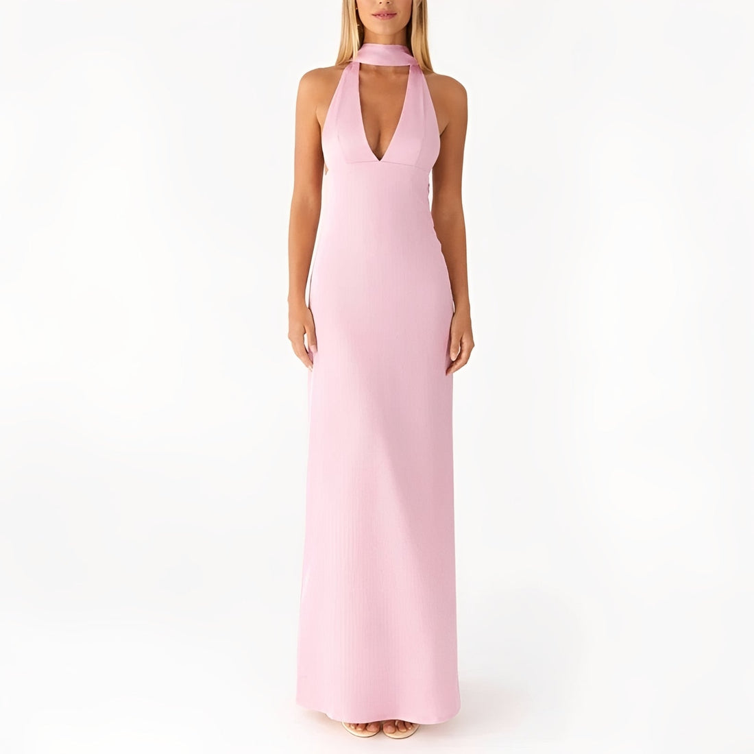 Amelie - Sukienka Maxi z Halter Neck
