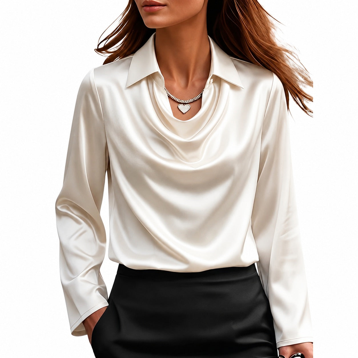 Dionne - Elegancka bluzka z długim rękawem dla kobiet