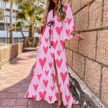 Janice - Stylowa kolorowa sukienka maxi