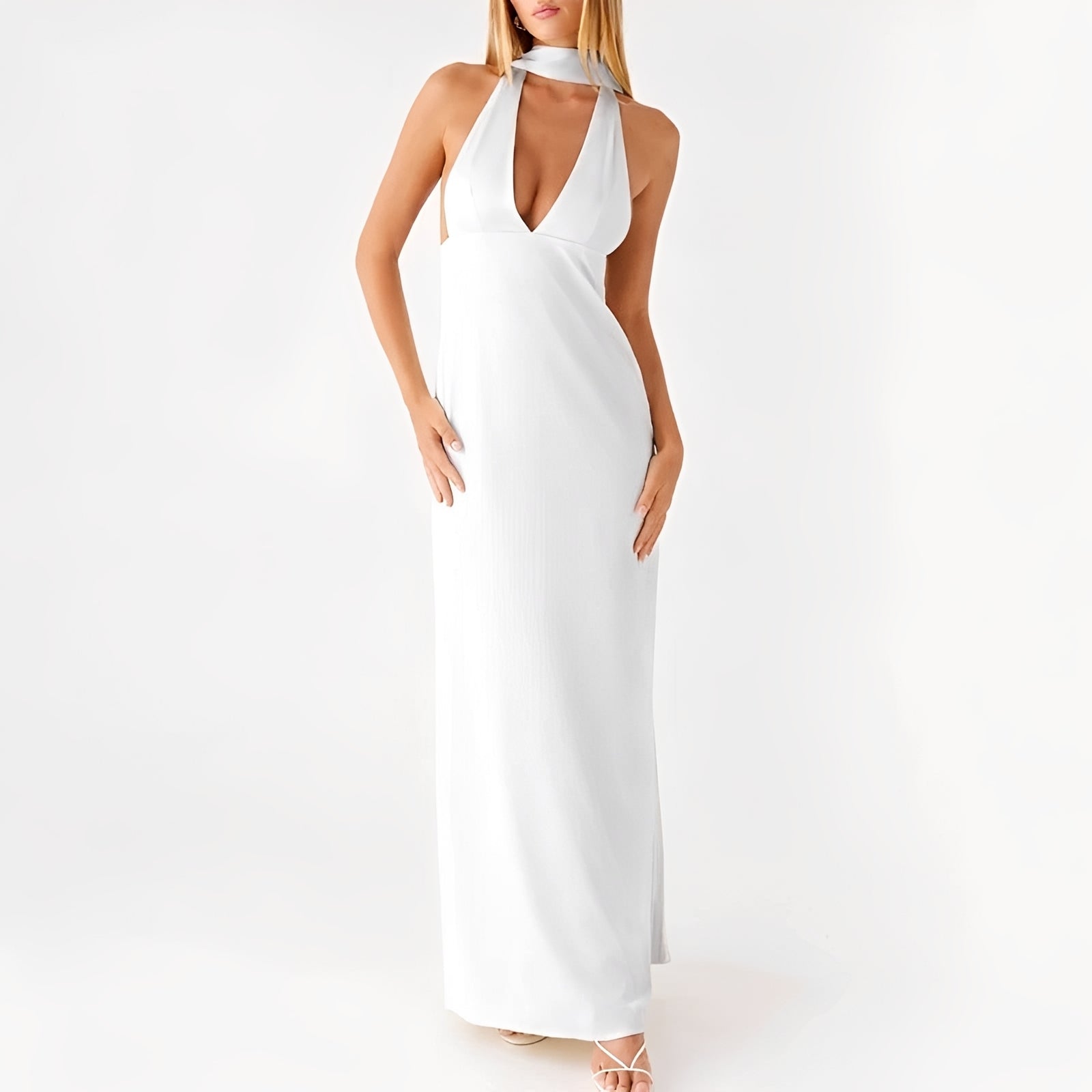 Amelie - Sukienka Maxi z Halter Neck