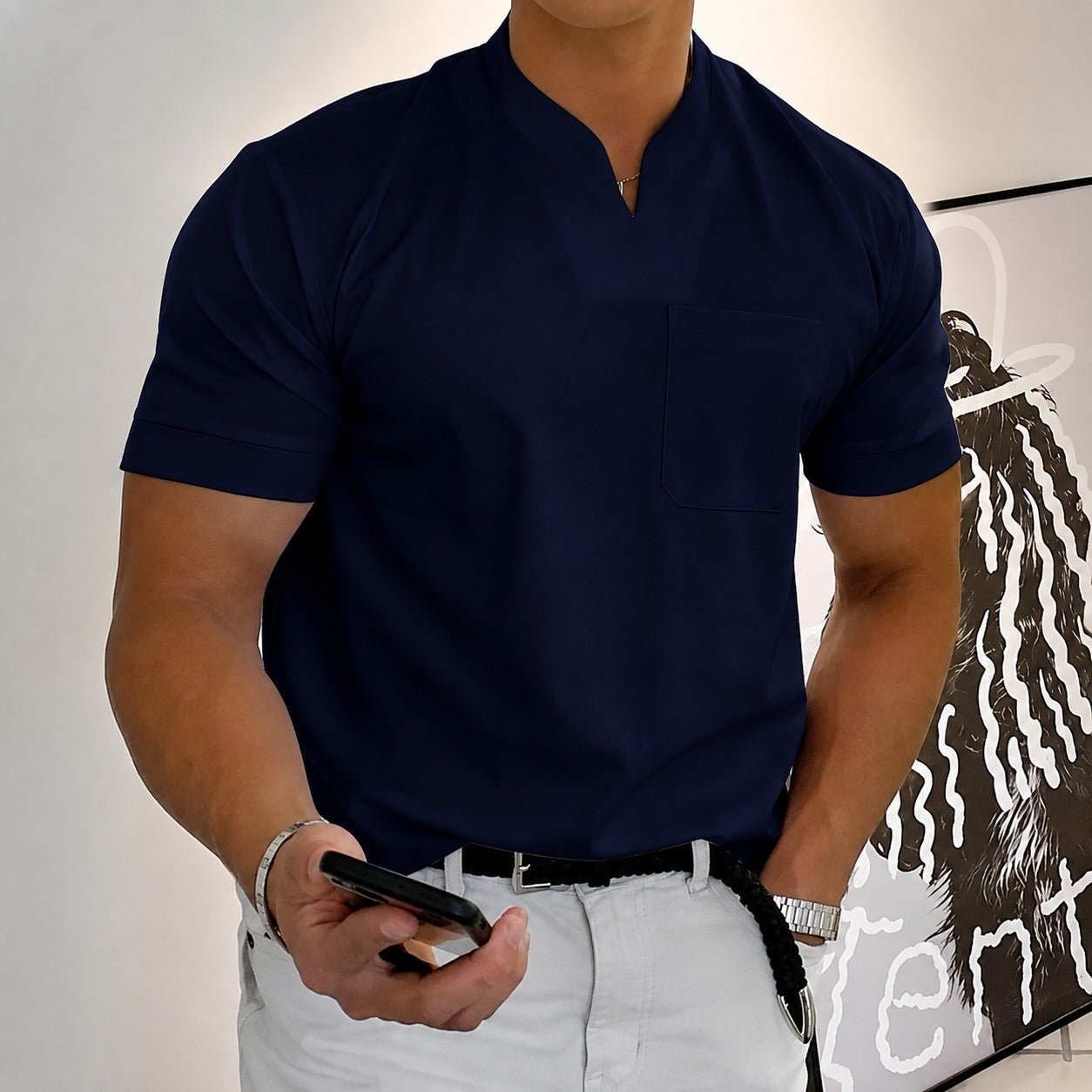 Jason - Koszulka fitness męska z krótkim rękawem