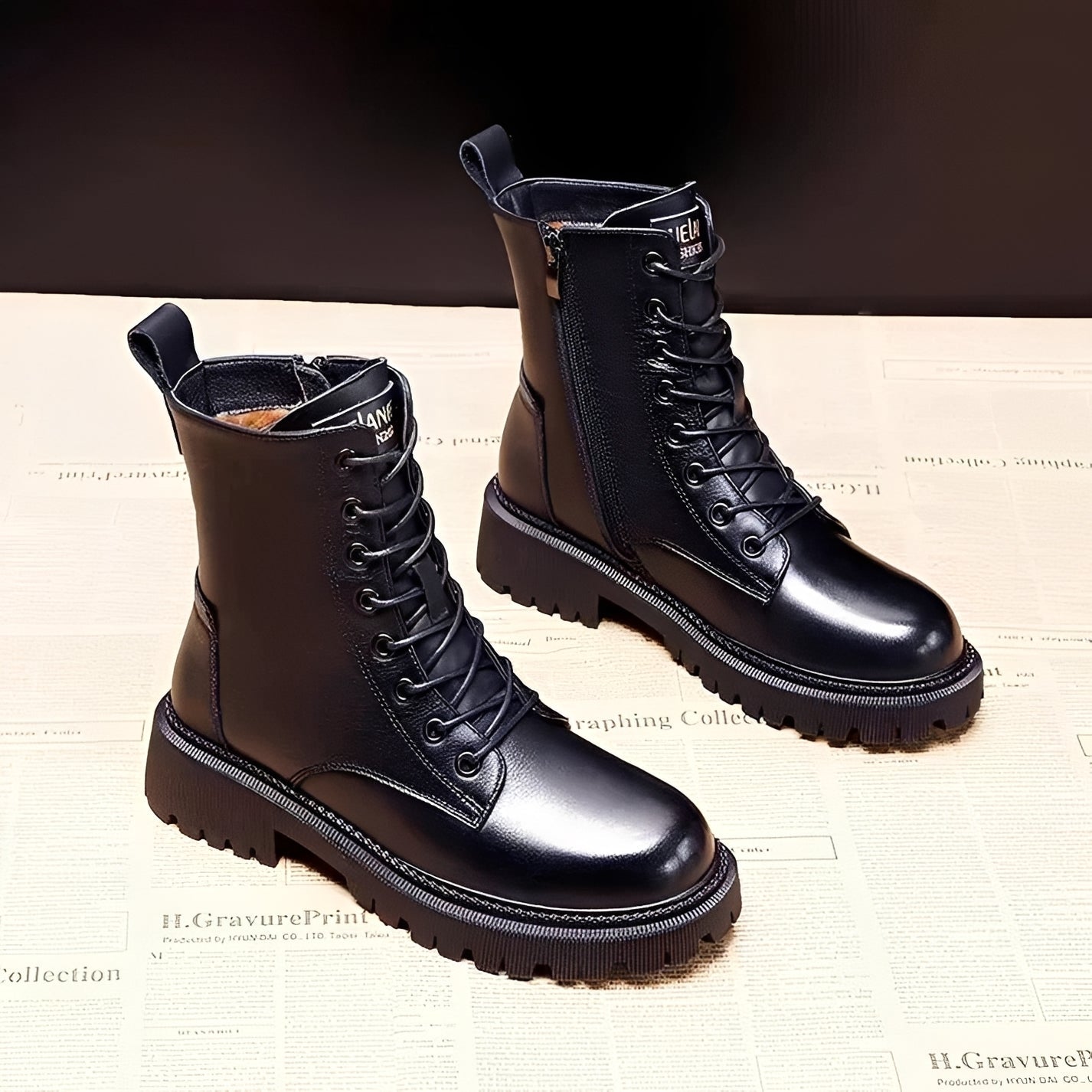 Adelpha - Czarne zimowe buty na zimne dni
