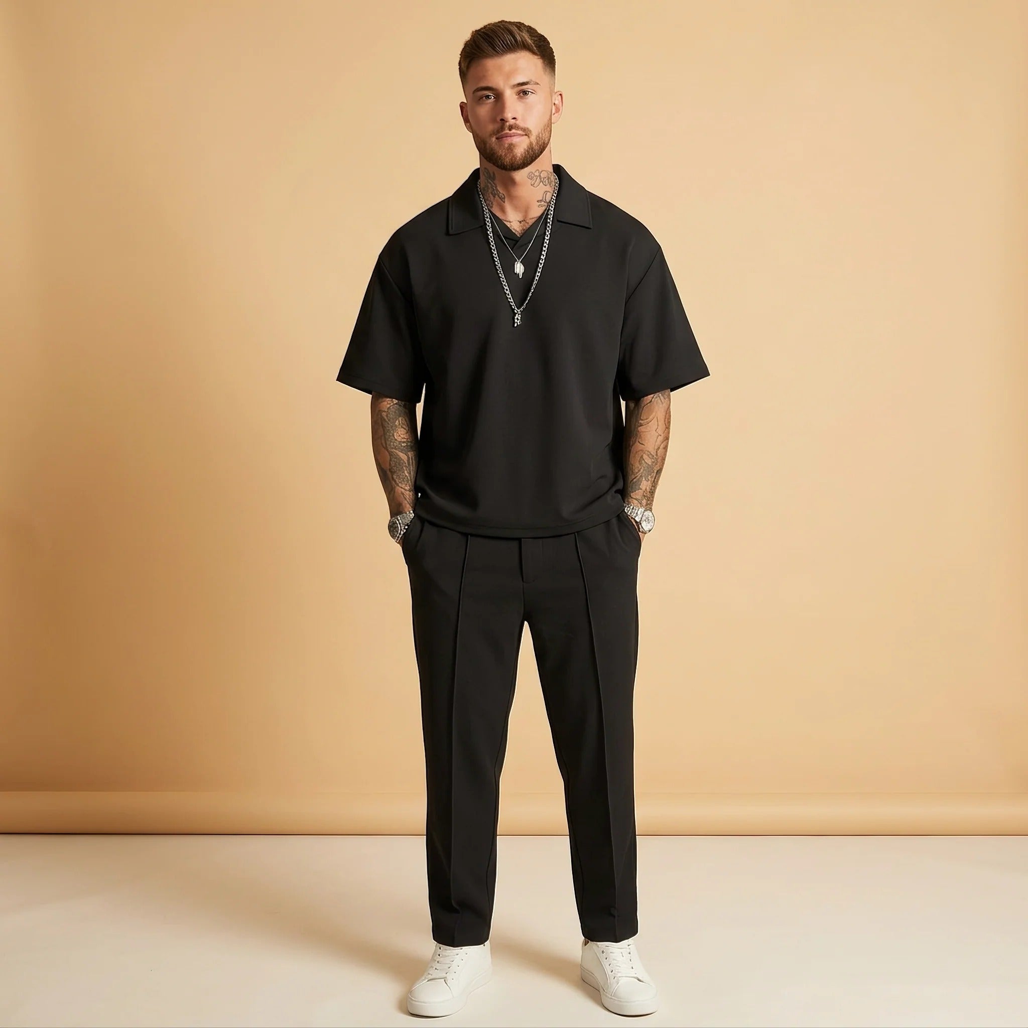Johnston - Oversize'owy Casualowy Zestaw 2-Częściowy