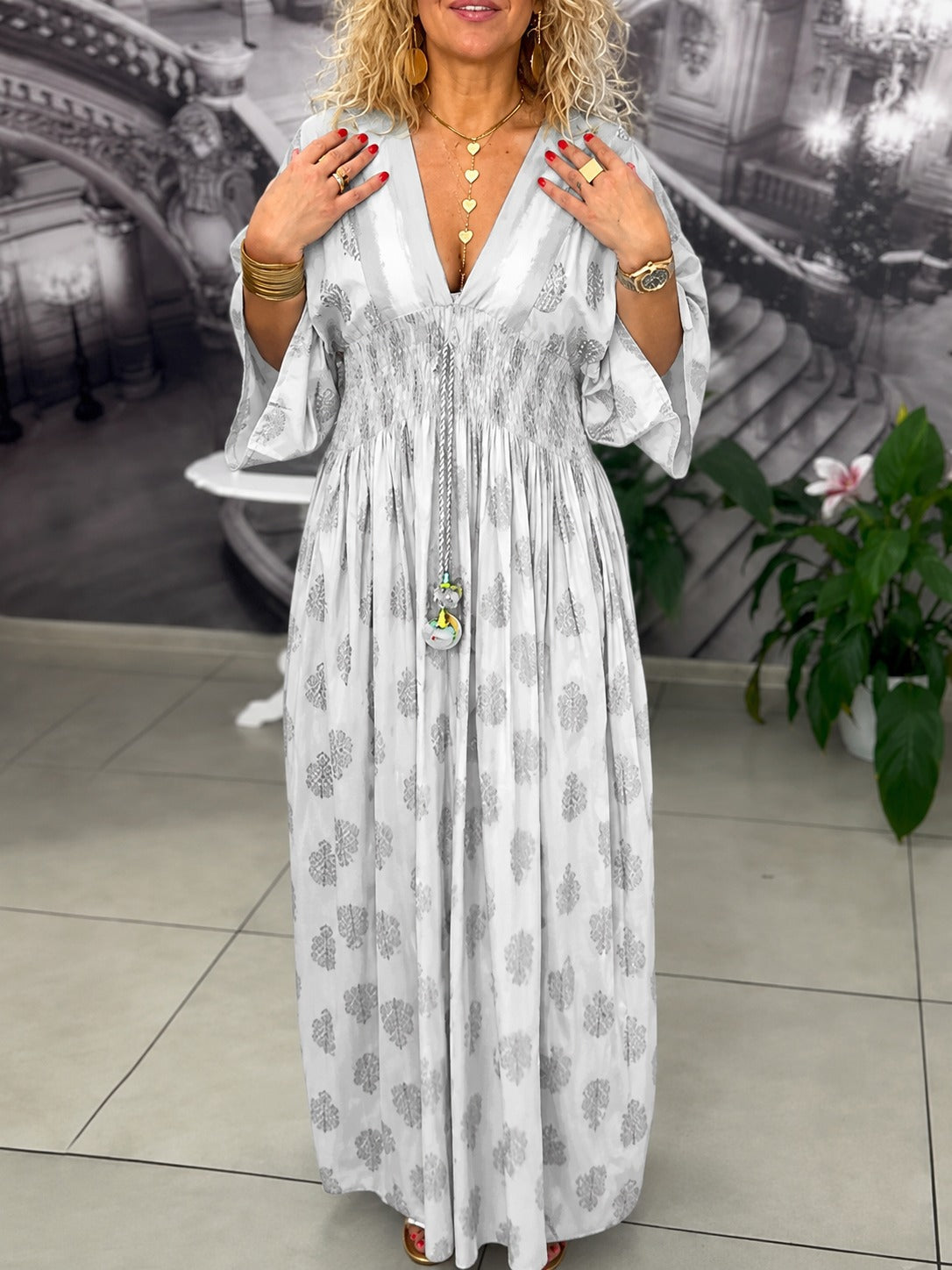 Leonie - Stylowa Luźna Sukienka Maxi