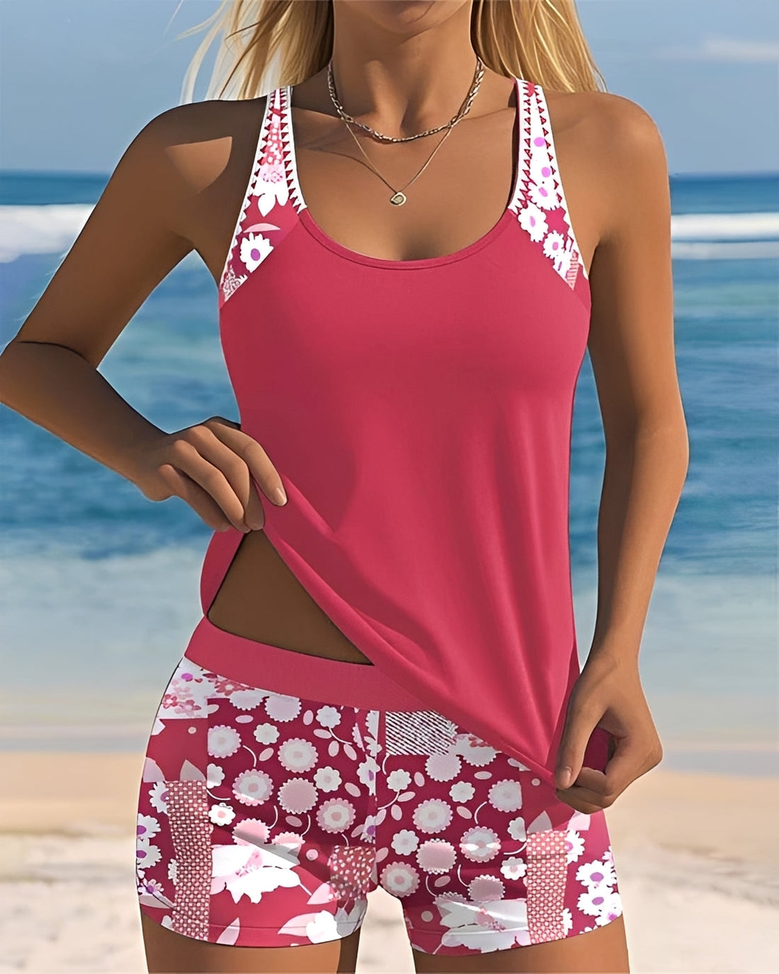 Tyrese - Stylowy kostium kąpielowy typu tank top