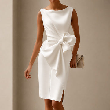 Esmee - Elegancka Sukienka Mini z Kokardą