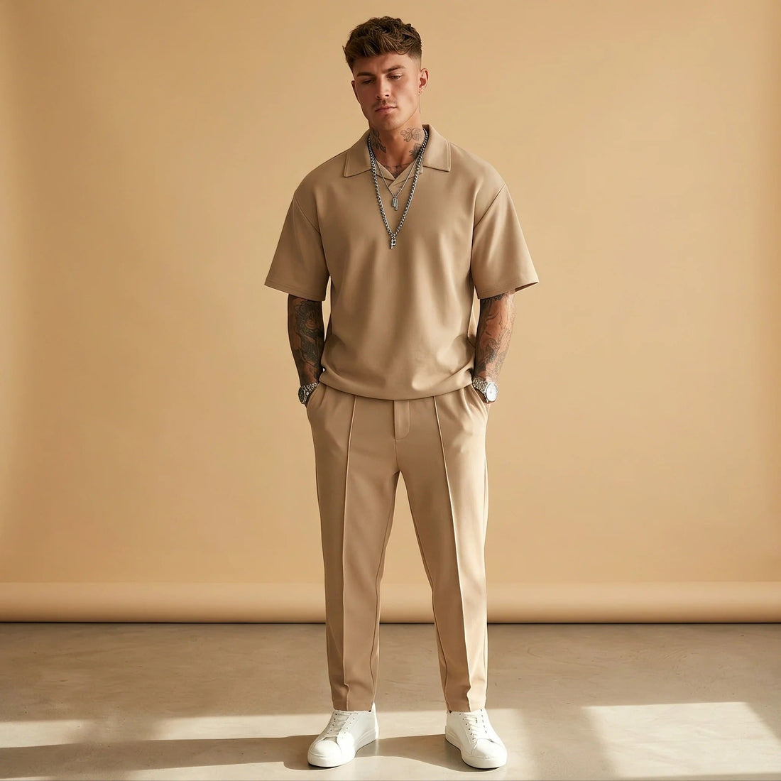 Johnston - Oversize'owy Casualowy Zestaw 2-Częściowy