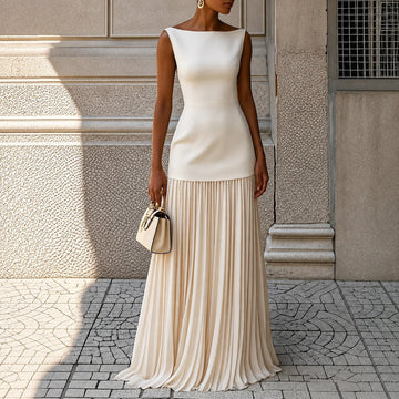 Alice - Elegancka Bezrękawnikowa Sukienka Slim Maxi