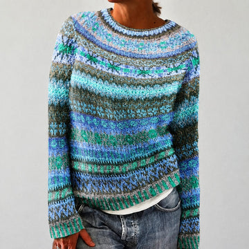 Olivia - Stylowy sweter z wzorem