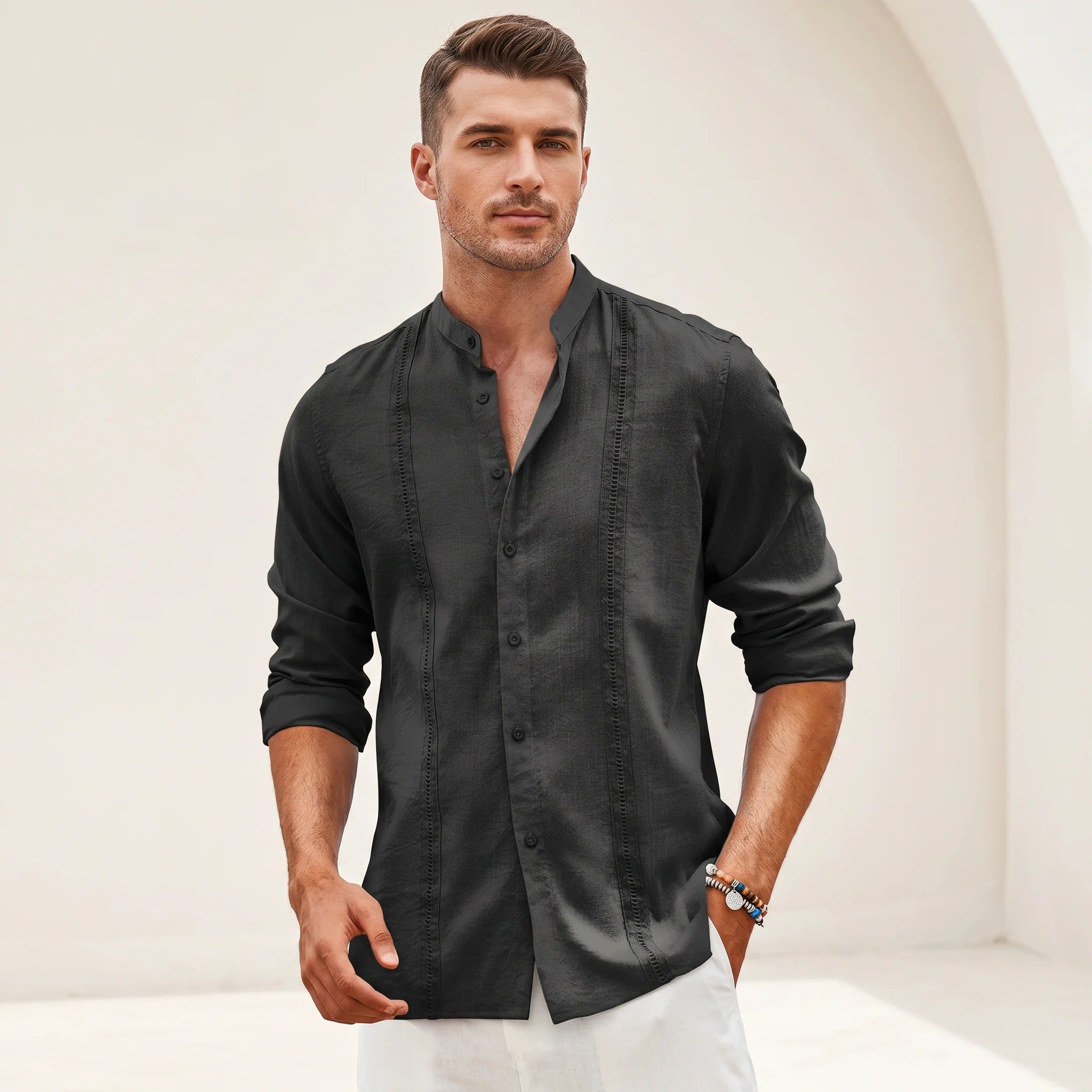 Olivier - Elegancka Haftowana Koszula