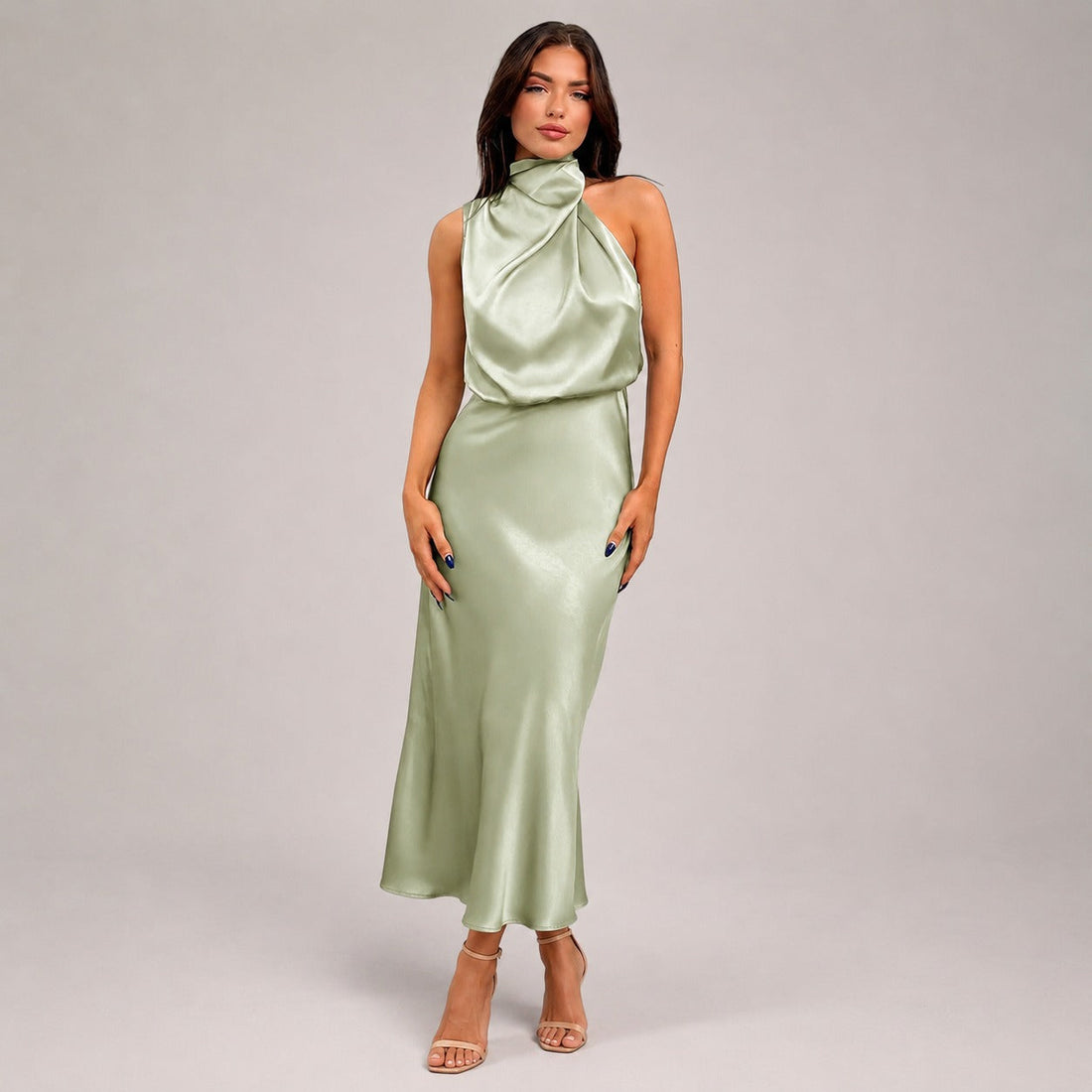 Lillie - Elegancka sukienka z dekoltem halter
