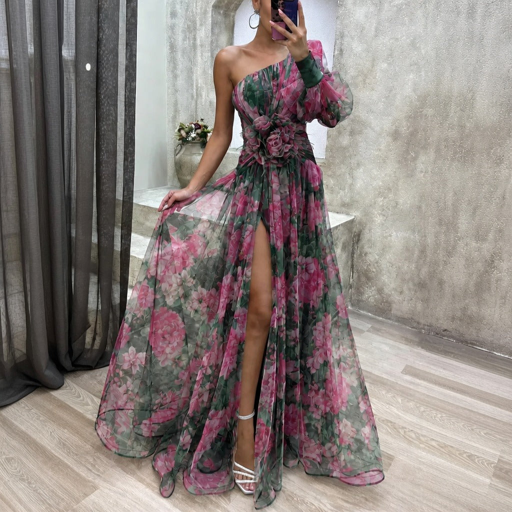 Rowe - Stylowa kwiecista sukienka maxi