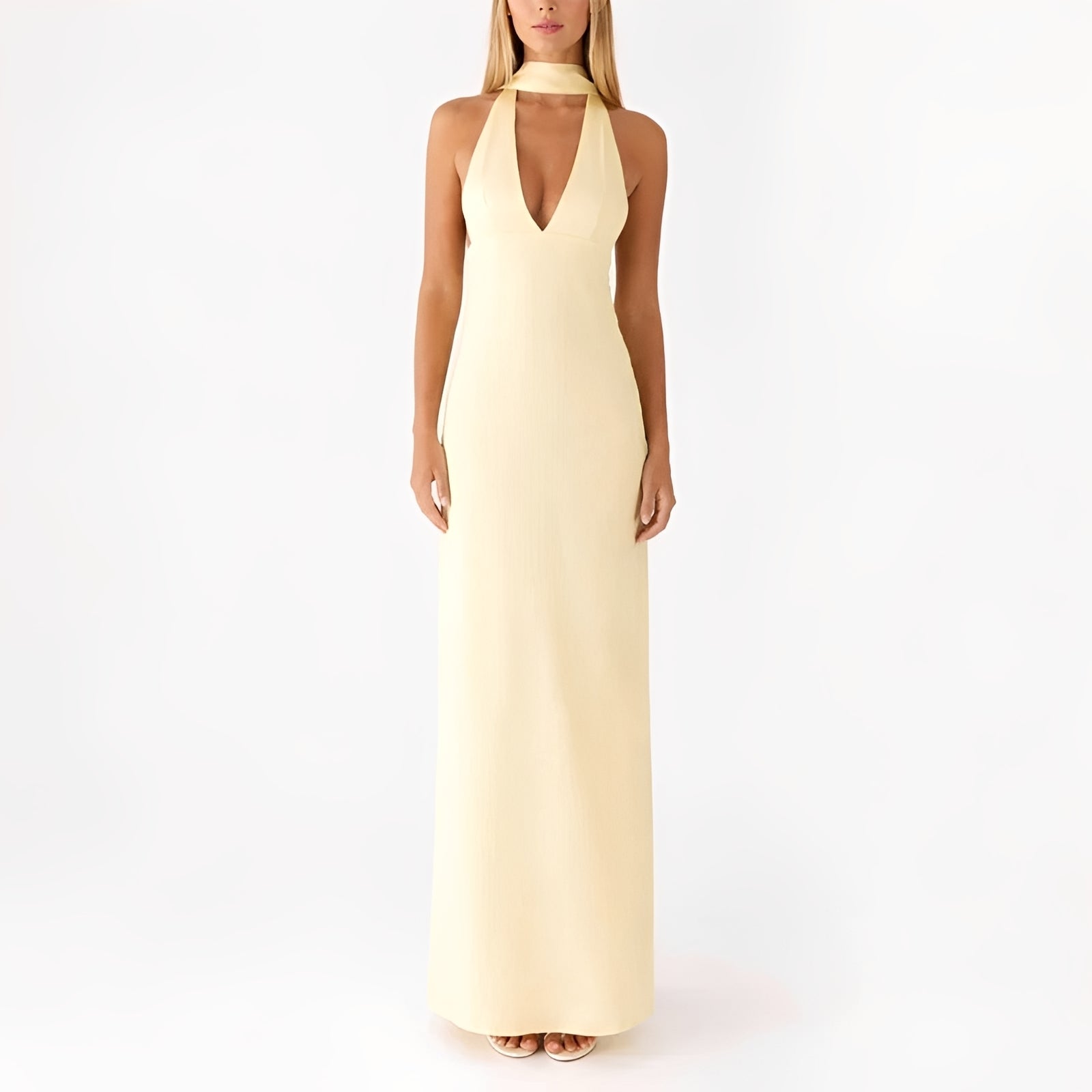 Amelie - Sukienka Maxi z Halter Neck