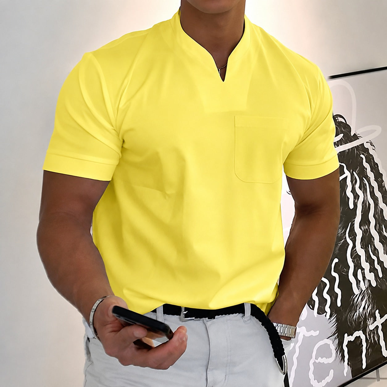 Jason - Koszulka fitness męska z krótkim rękawem