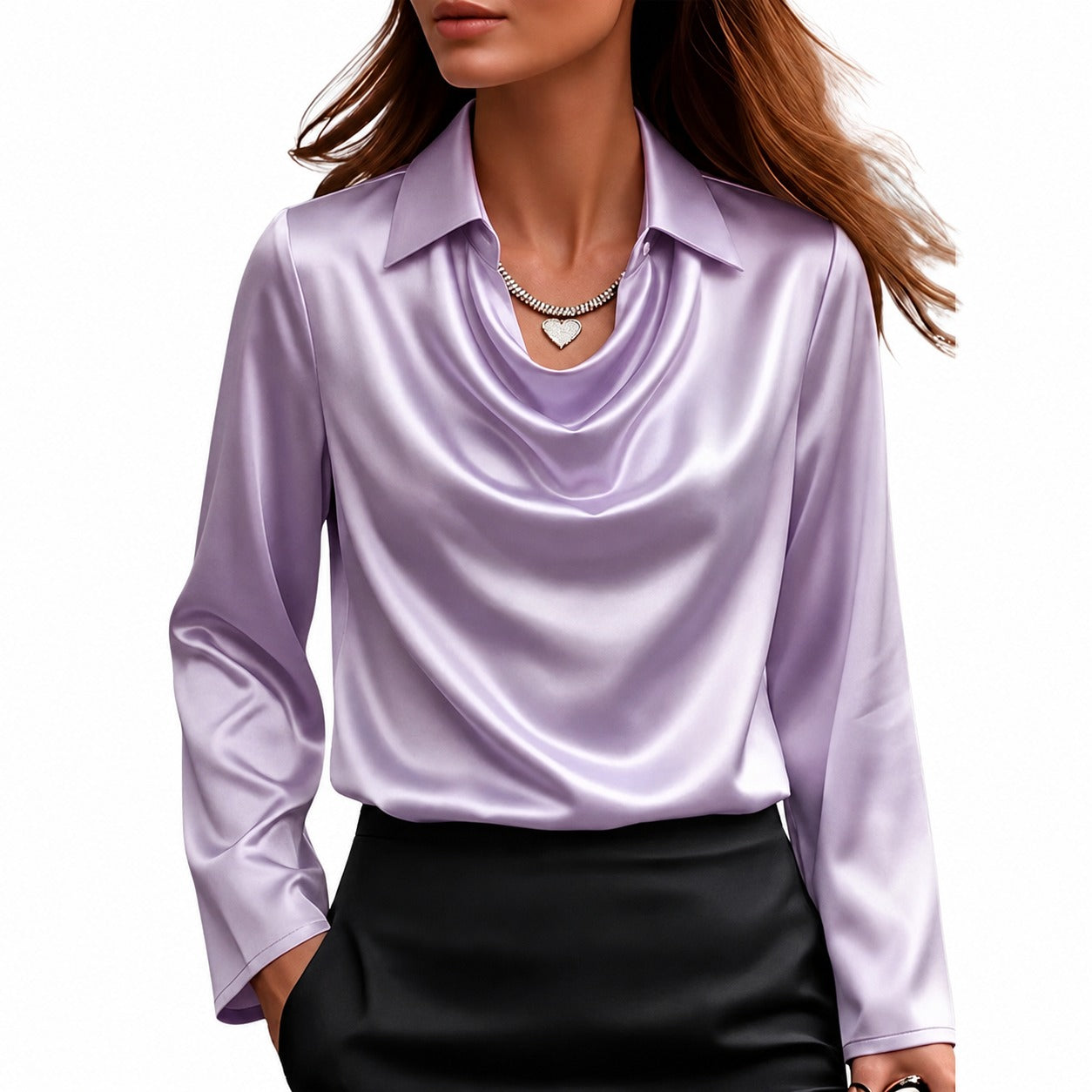 Dionne - Elegancka bluzka z długim rękawem dla kobiet