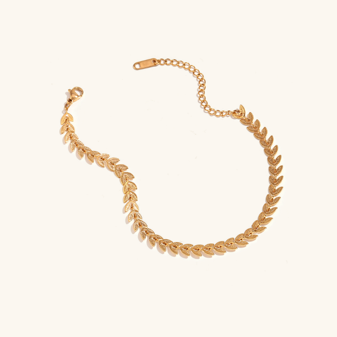 Delaida - Pulsera złota liść