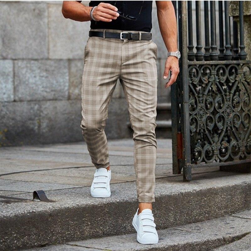Felix – Modne spodnie chino w kratkę dla mężczyzn