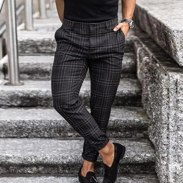 Felix – Modne spodnie chino w kratkę dla mężczyzn