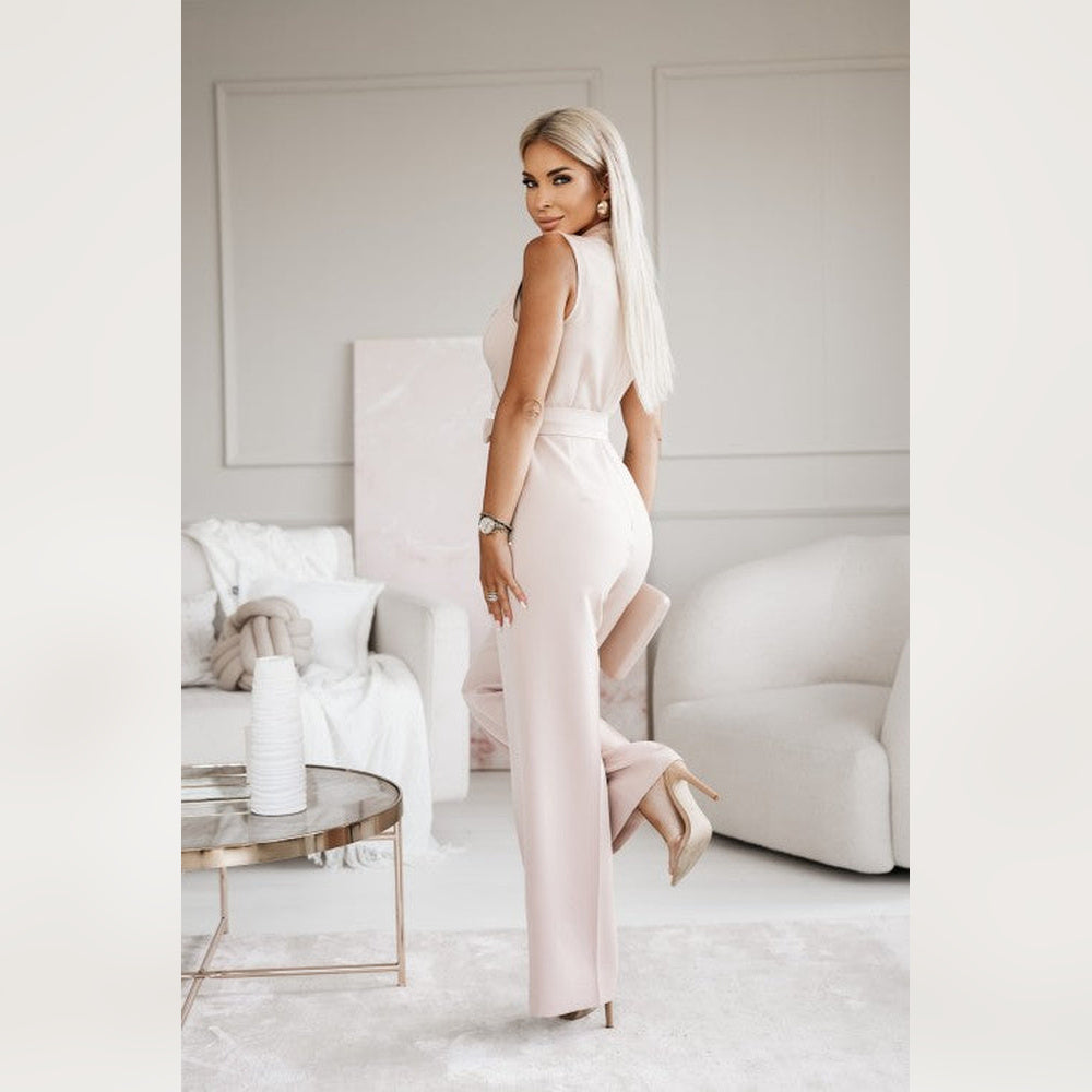 Maribel – Bezrękawowy Kombinezon – Elegancka Sylwetka z Eleganckim Krojem